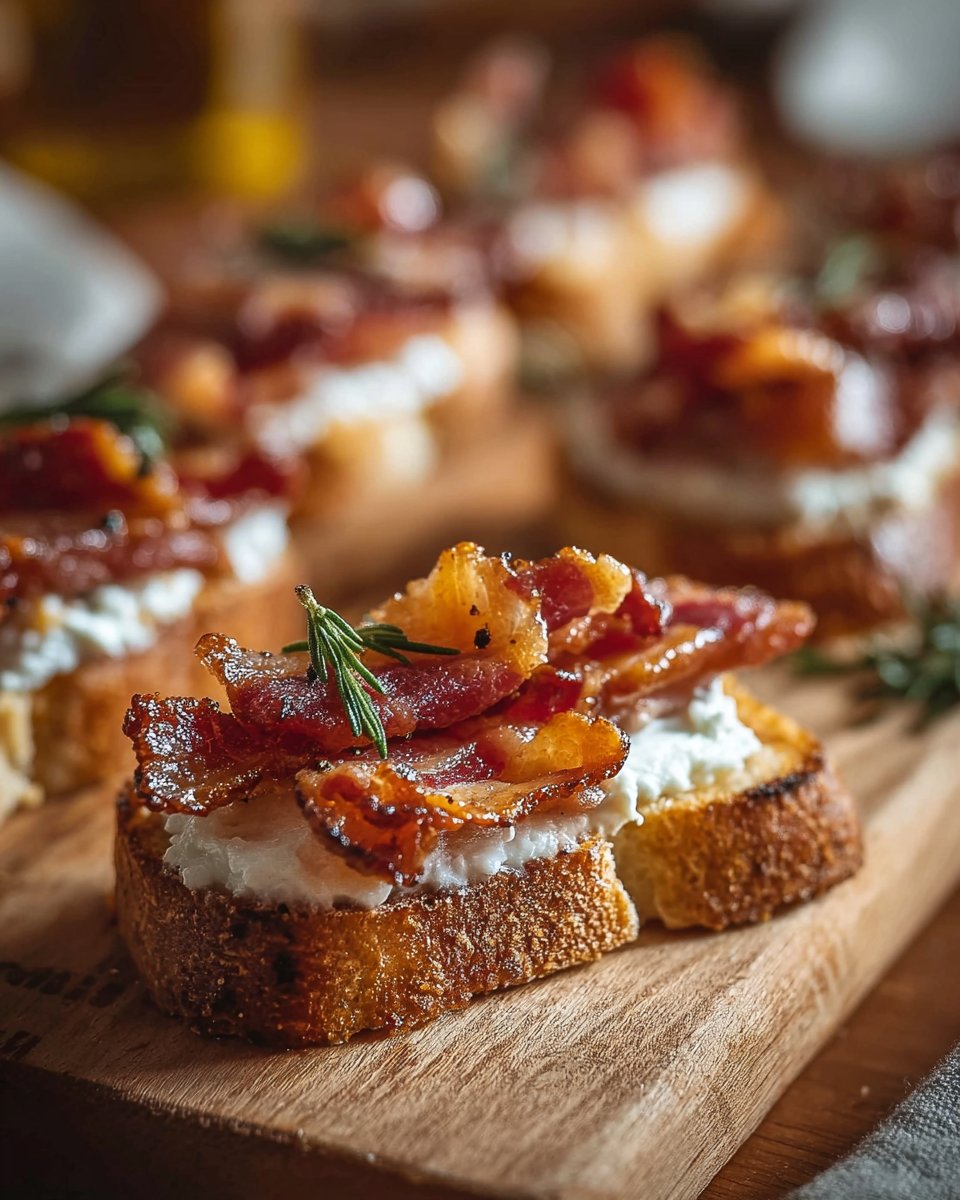 Million Dollar Bacon Crostini