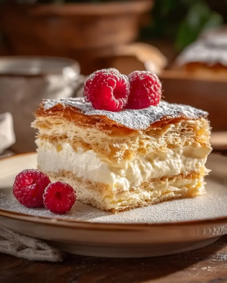 Delicious Papal Cream Cake with creamy layers and a rich topping