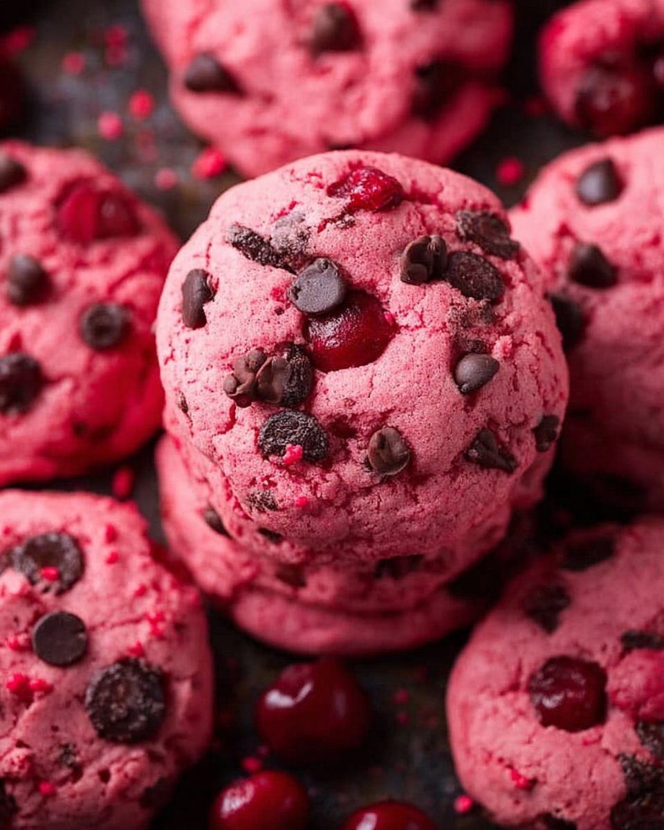 Cherry Almond Chocolate Cookies