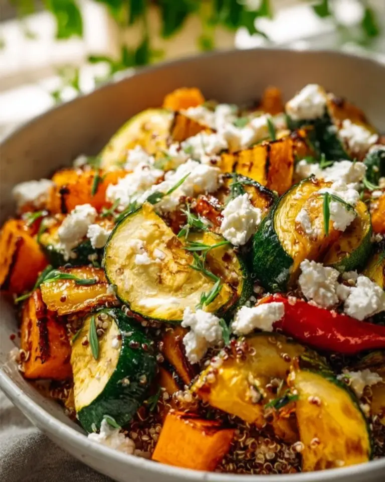 Roasted Vegetable Quinoa Bowl with colorful vegetables and quinoa