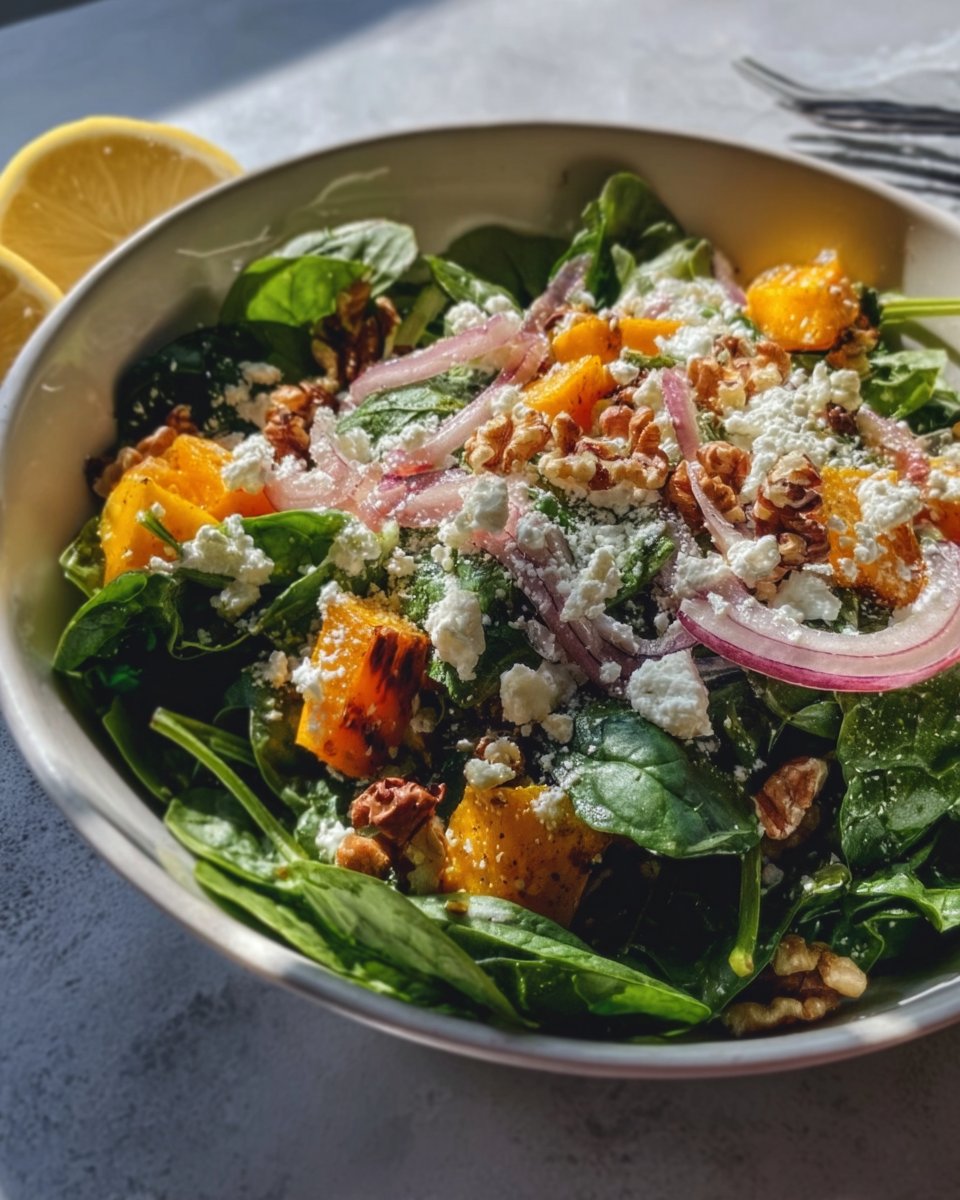 Spinach Salad with Warm Bacon Vinaigrette