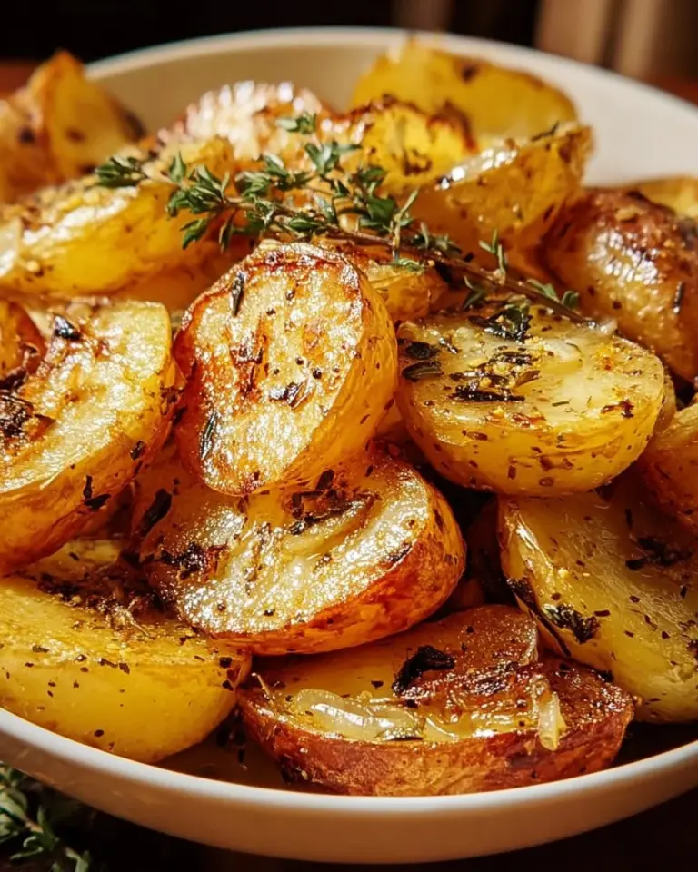 Savory slow cooker potatoes made with Lipton onion soup