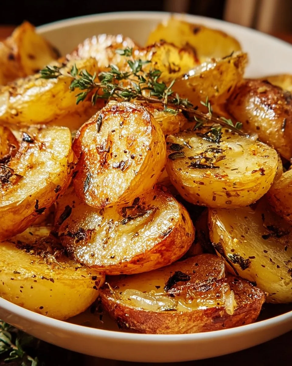 Savory slow cooker potatoes made with Lipton onion soup