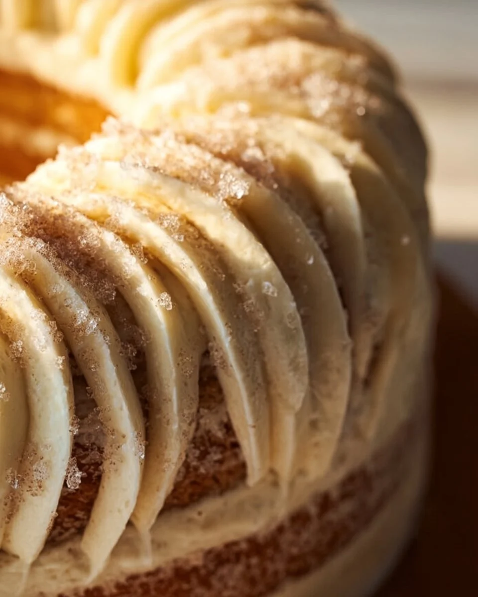 Delicious Snickerdoodle Bundt Cake topped with cinnamon sugar on a plate