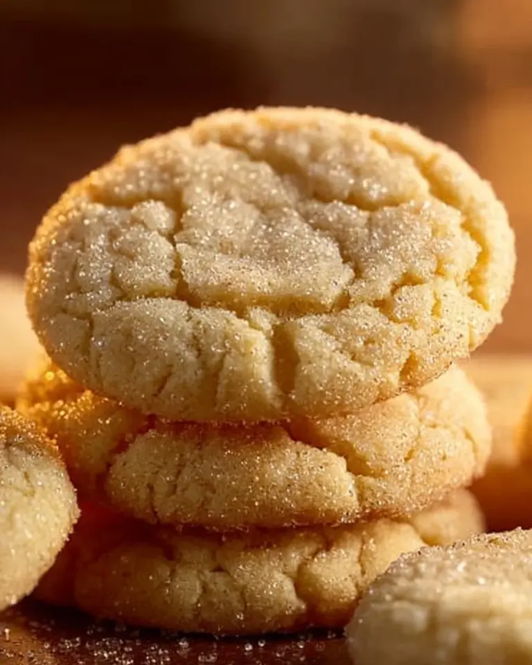 Plate of soft and chewy sugar cookies fresh from the oven