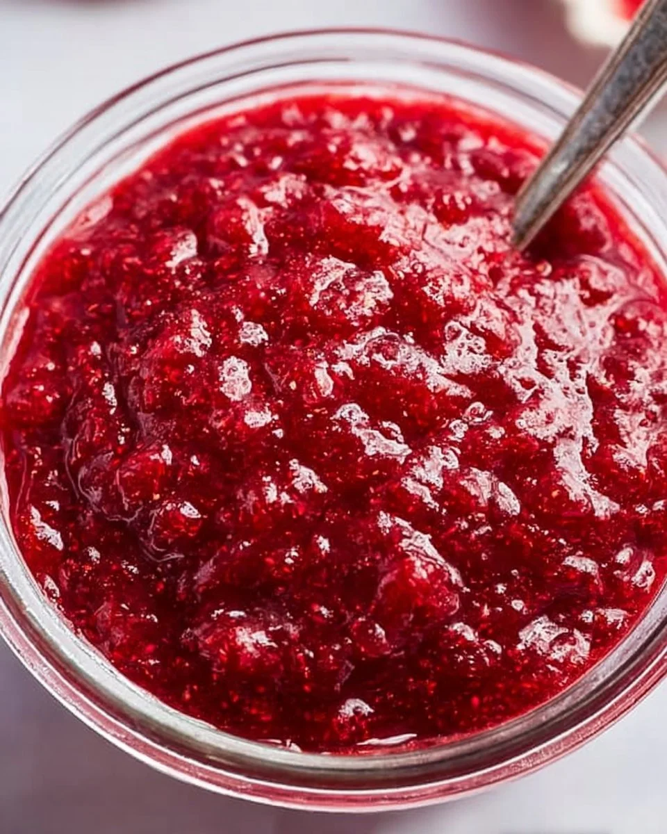 Delicious homemade strawberry cake filling preparation in a bowl