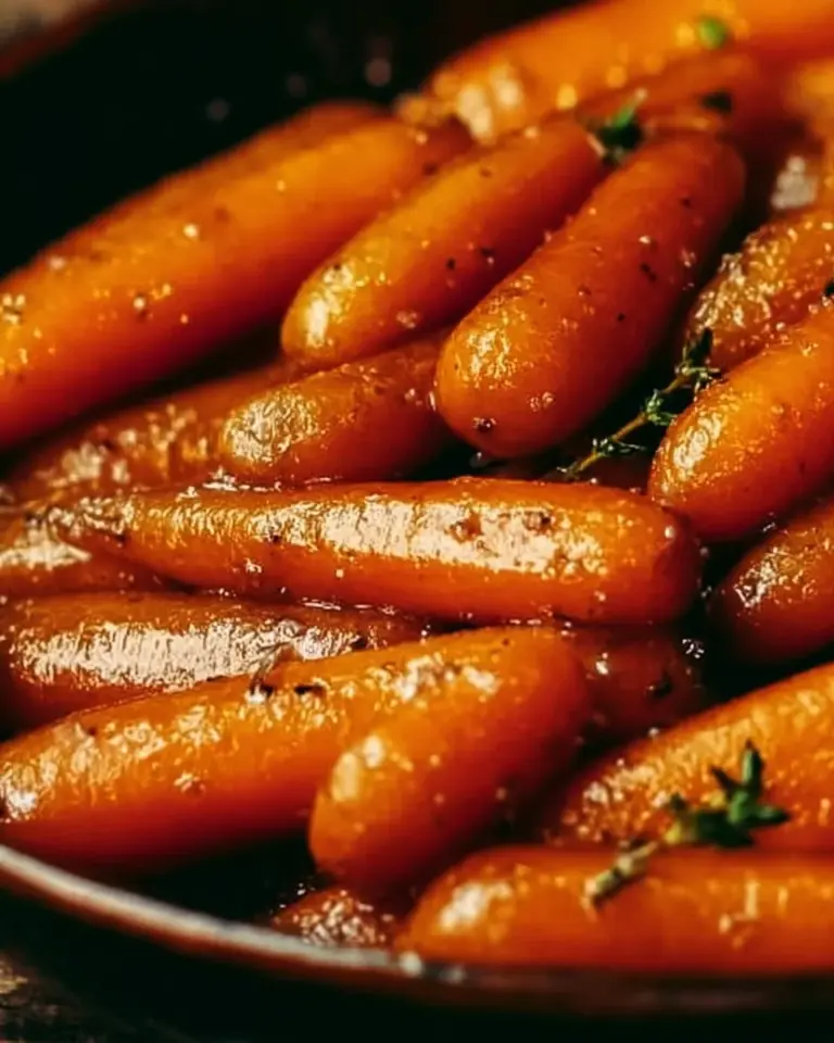 Sweet and savory brown sugar glazed carrots served in a bowl