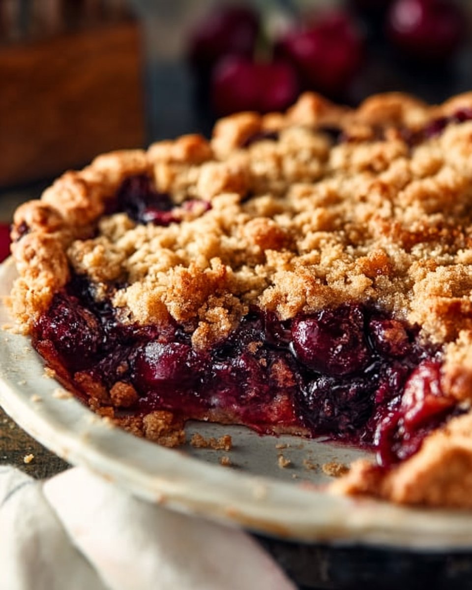 Easy Cherry Crumb Pie