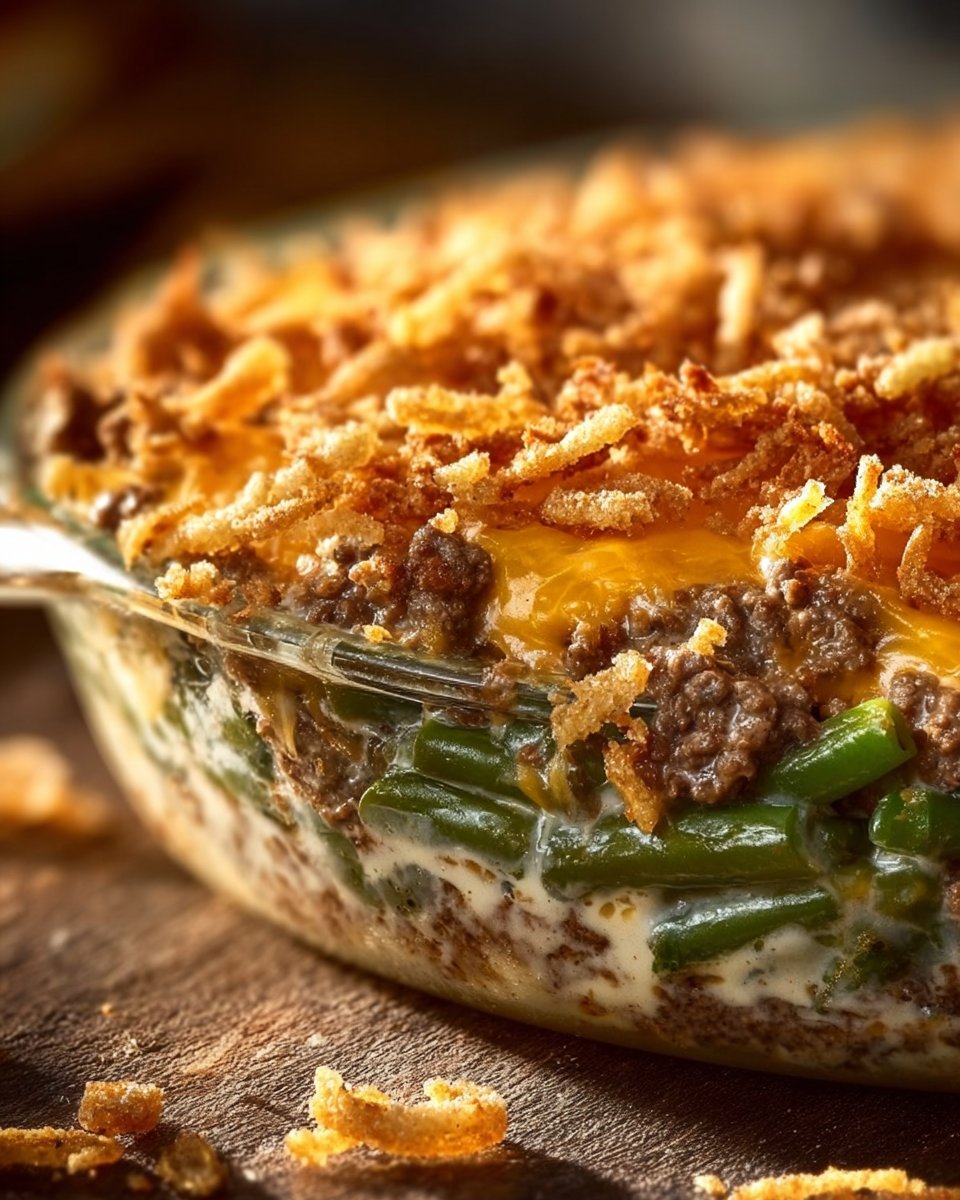 Hamburger Green Bean Casserole Recipe (Easy & Cheesy Comfort Food)