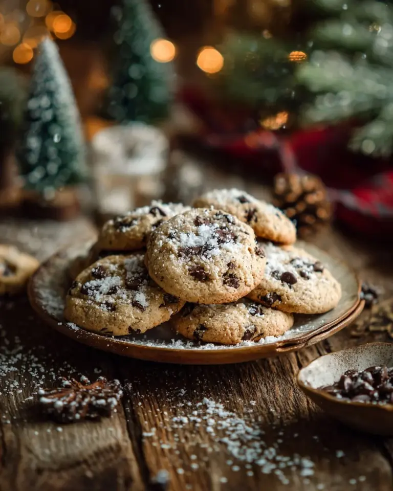 Winter Wonderland Chocolate Chip Cookies decorated with seasonal sprinkles