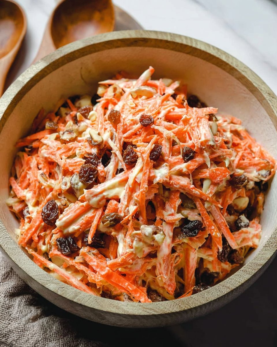 Easy Creamy Carrot Raisin Salad