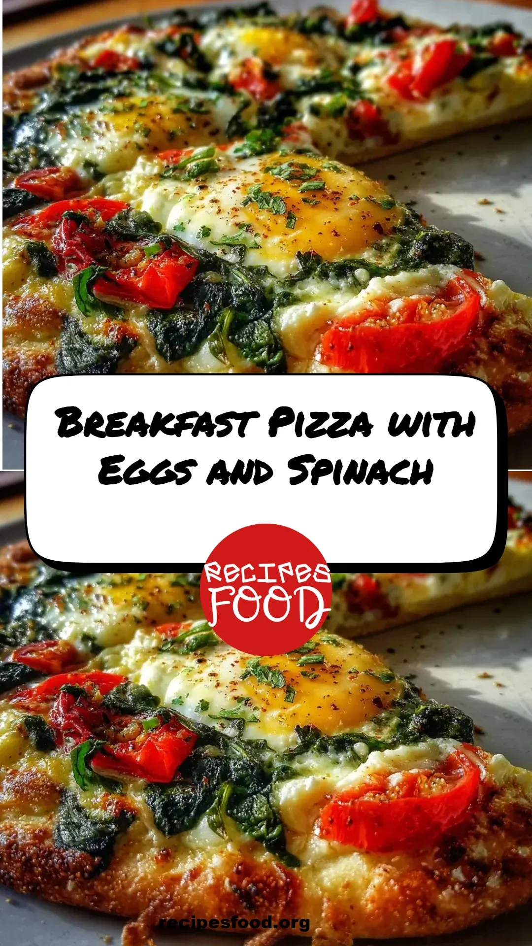 Breakfast Pizza with Eggs and Spinach