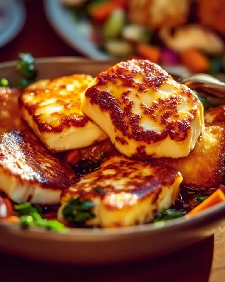 Crispy air fryer halloumi served with dipping sauce