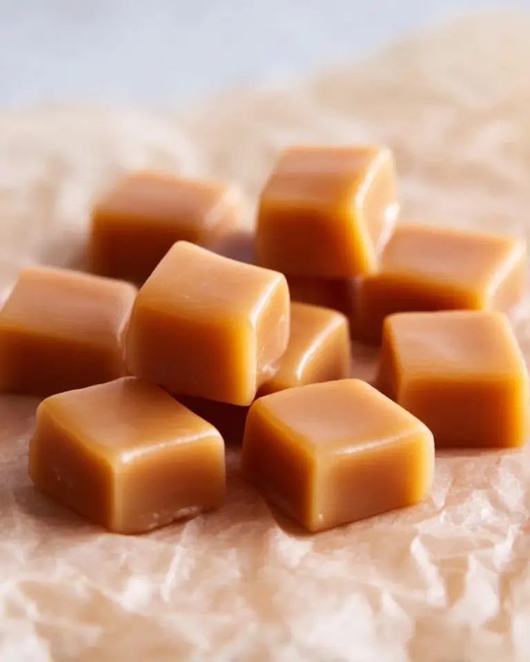 Handcrafted Amish Caramels in a decorative box, perfect for gifting.