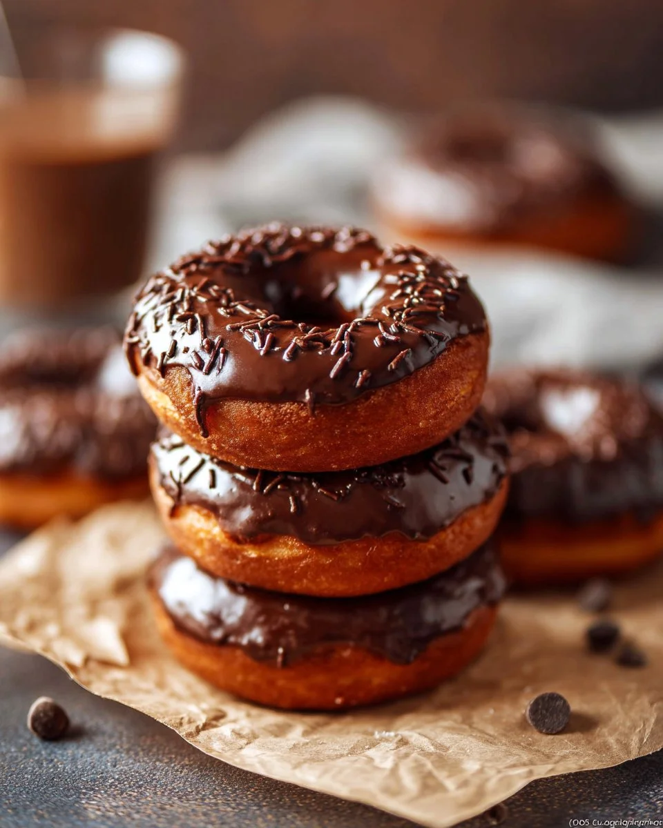 Baked Chocolate Glazed Donuts