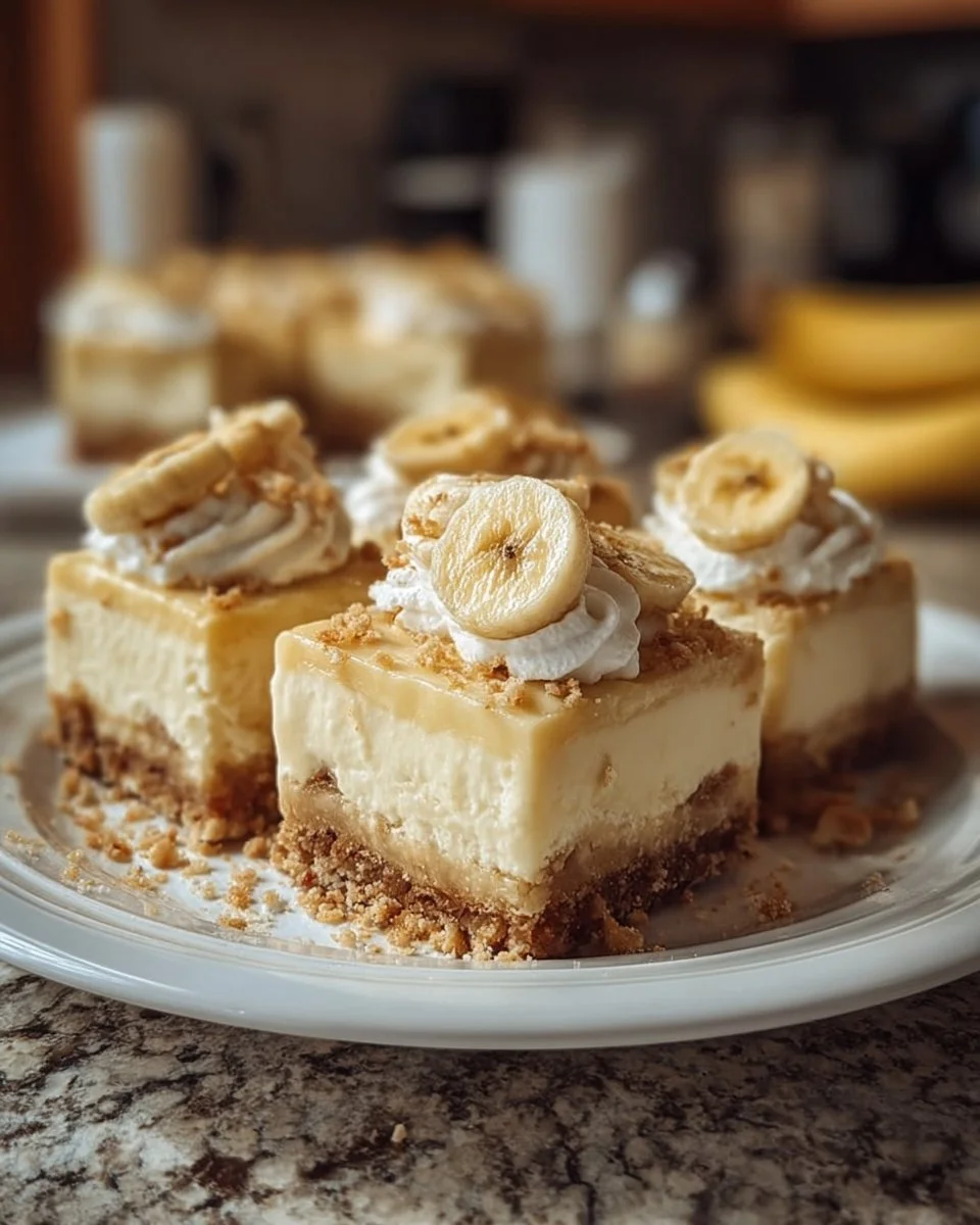 Banana Pudding Cheesecake Squares