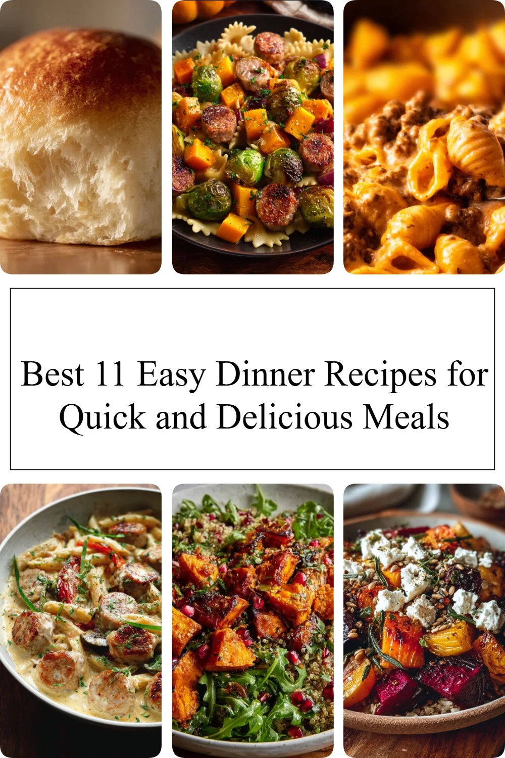 Plated easy dinner recipes for quick and delicious meals