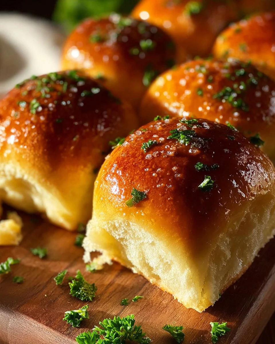 Homemade Garlic Butter Dinner Rolls