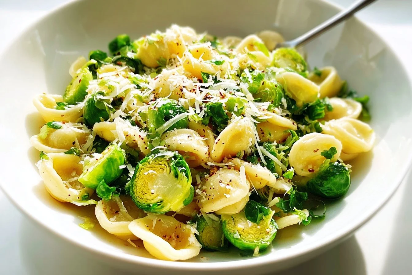 Brussels Sprouts Parmesan Pasta
