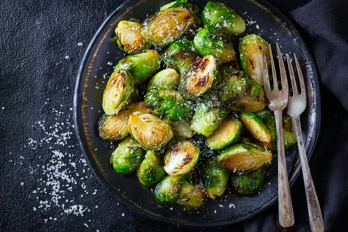 Crispy Parmesan Air Fryer Brussels Sprouts