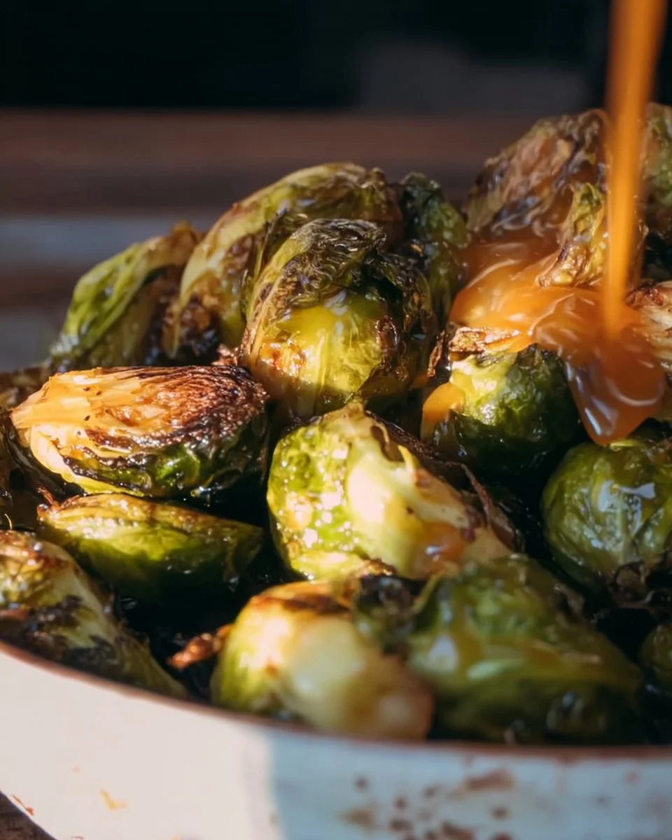 Hot Honey Brown Butter Brussels Sprouts