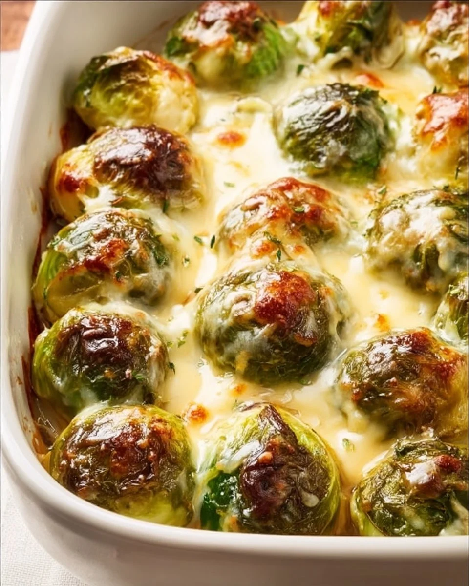 Crispy Boursin Brussels Sprouts