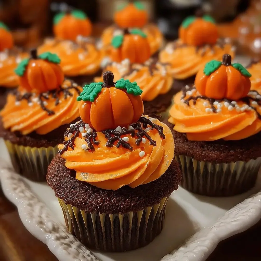 Creepy Pumpkin Patch Cupcakes