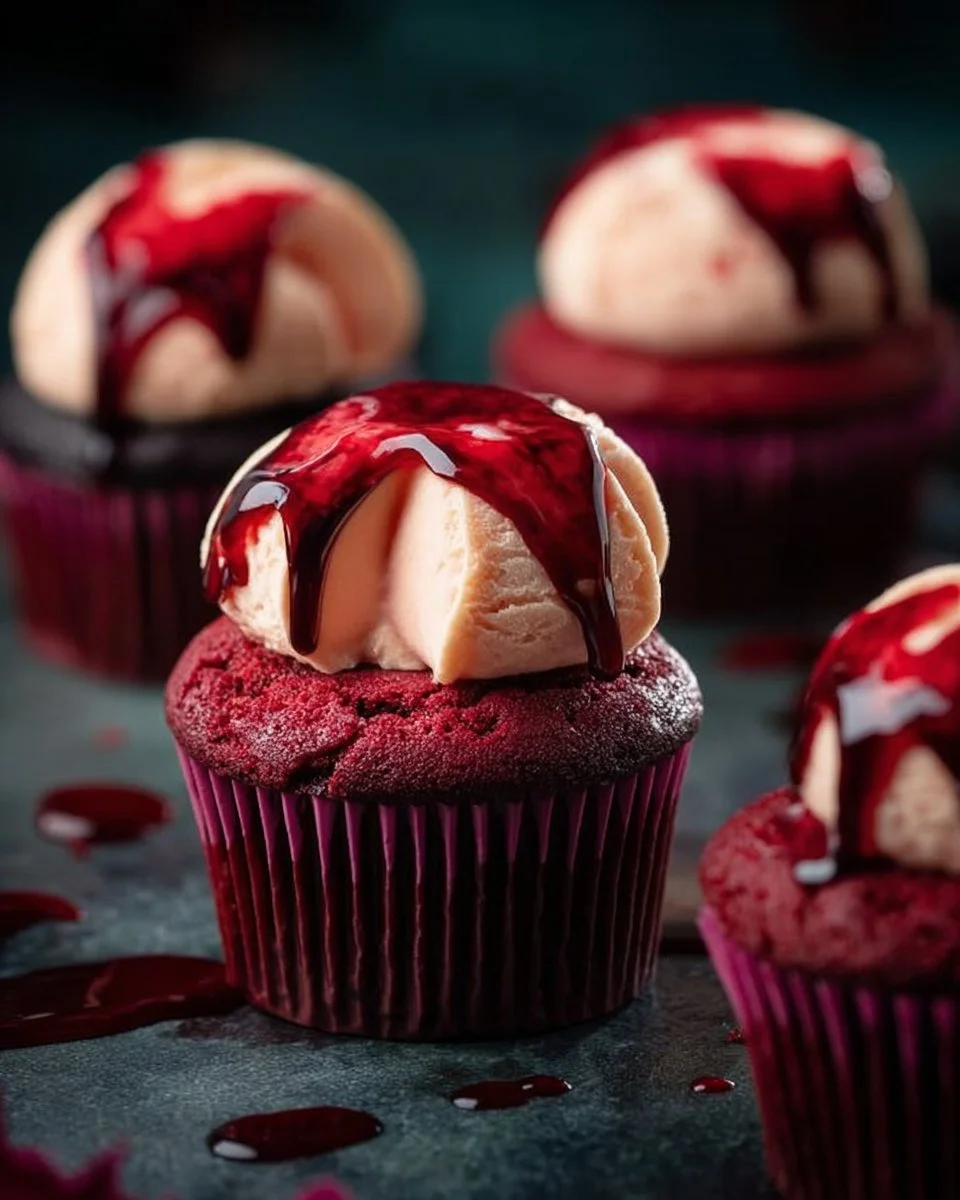 Vampire Bite Cupcakes