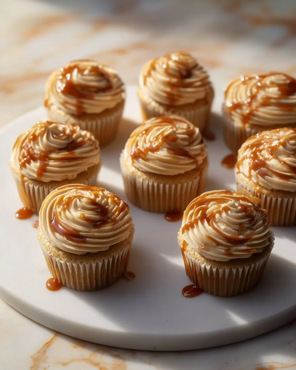 Eggnog Cupcakes with Caramel Buttercream