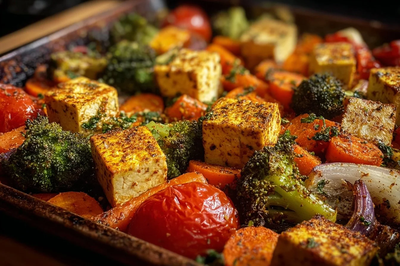 Sheet Pan Garlic Herb Tofu and Veggies