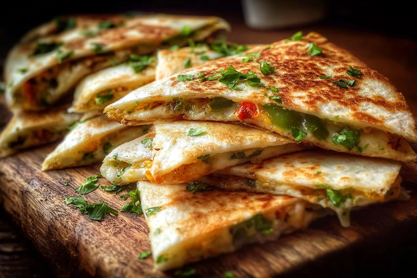 Mini Veggie Quesadilla Triangles