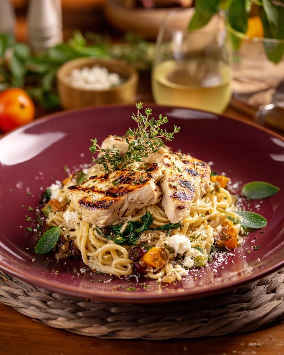 Boursin Orzo Bake with Chicken and Veggies