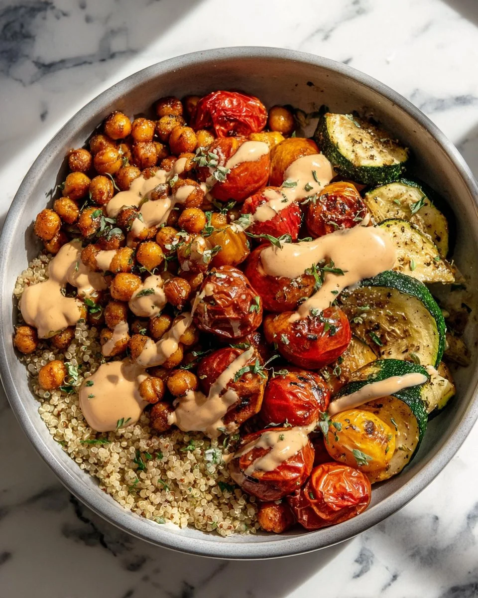 Roasted Chickpea and Veggie Bowl