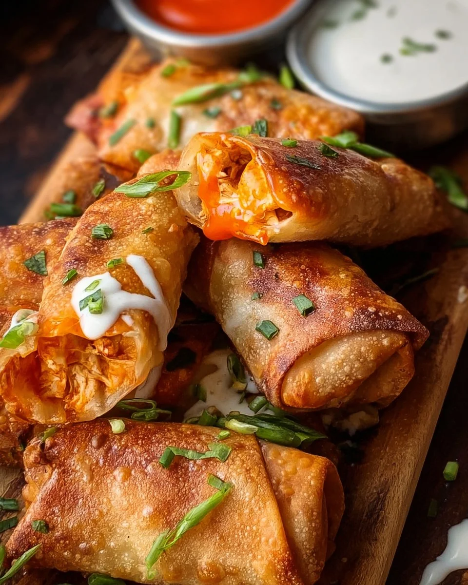 Buffalo Chicken Egg Rolls