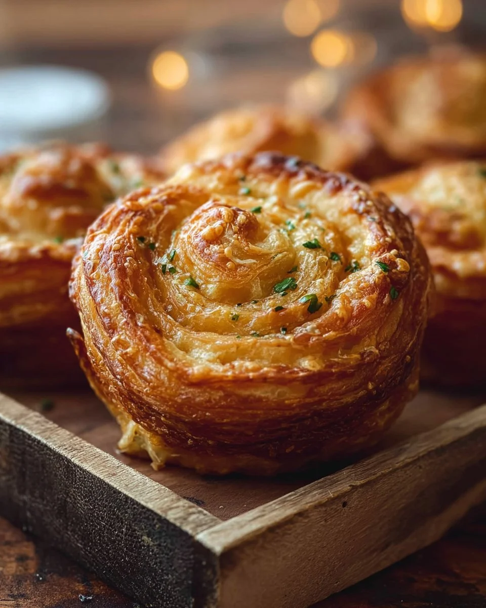 Cheesy Garlic Cruffin