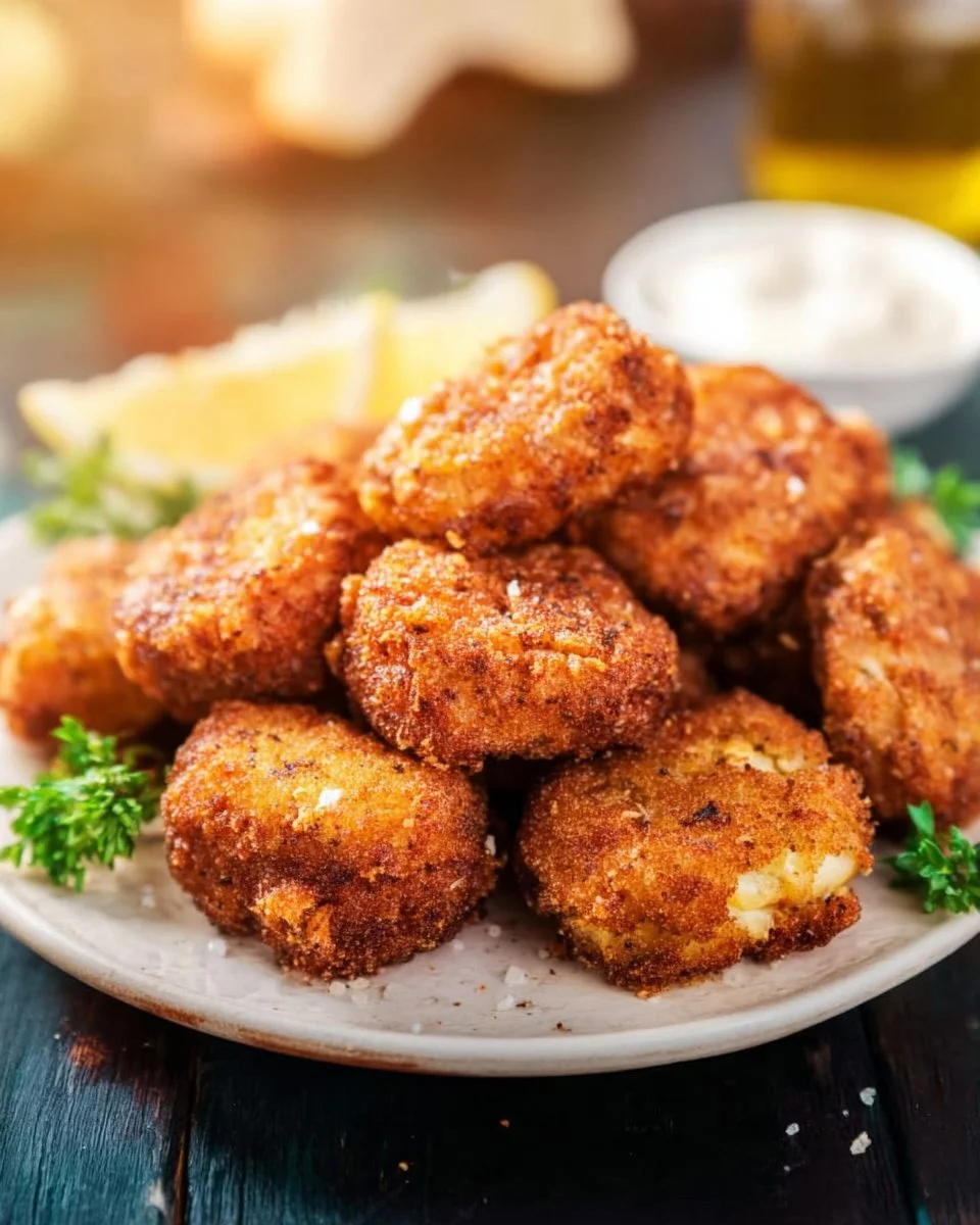 Cheesy Walleye Nuggets
