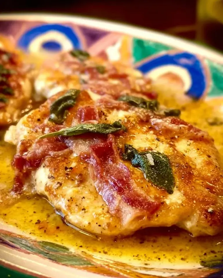 Delicious Chicken Saltimbocca with prosciutto and sage