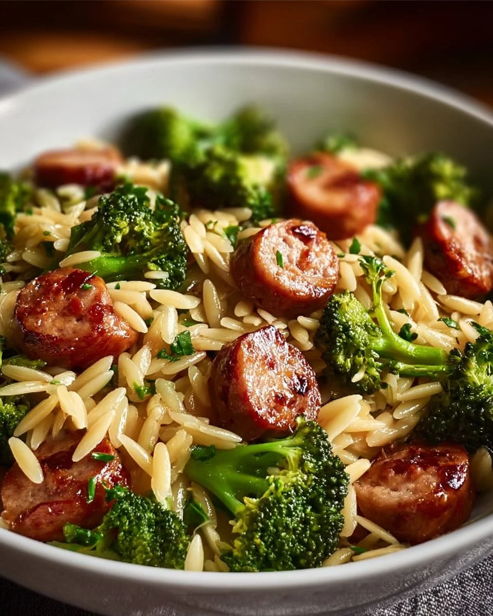 Chicken Sausage and Broccoli Orzo – Quick, Easy, and Packed with Flavor