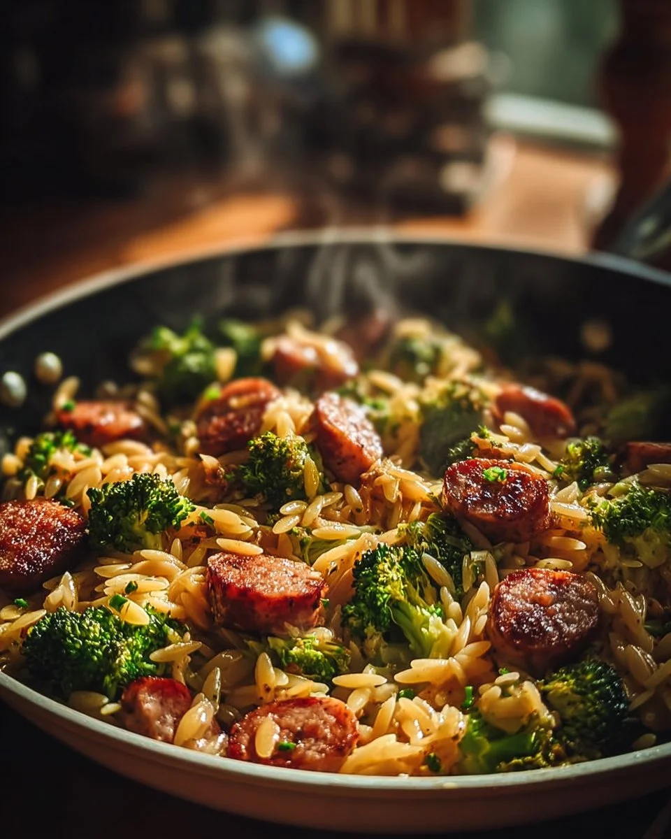 Chicken Sausage and Broccoli Orzo – Quick, Easy, and Packed with Flavor