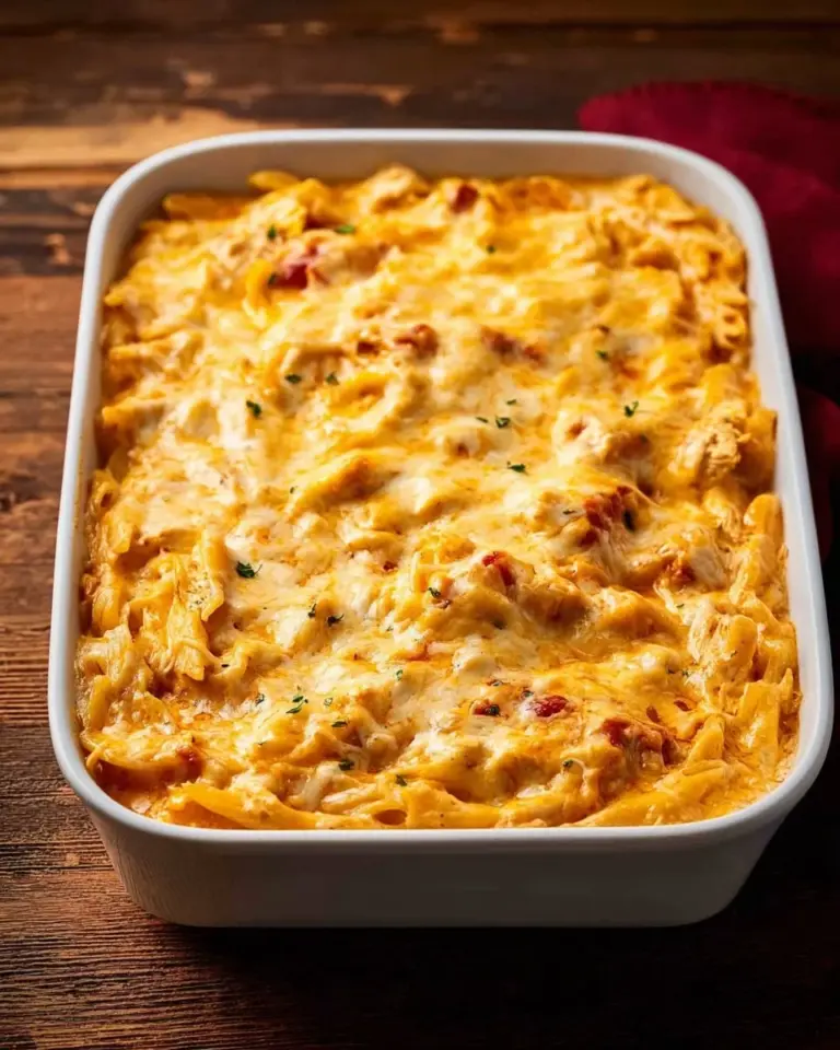 Delicious Chicken Spaghetti Mac and Cheese served in a bowl