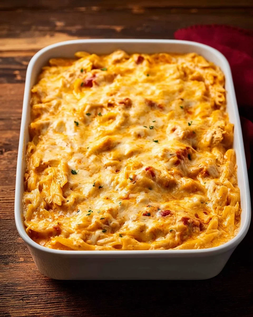 Delicious Chicken Spaghetti Mac and Cheese served in a bowl