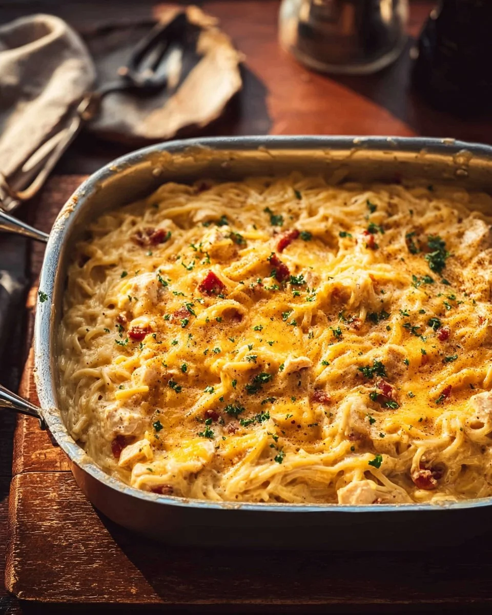 Chicken Spaghetti Mac and Cheese