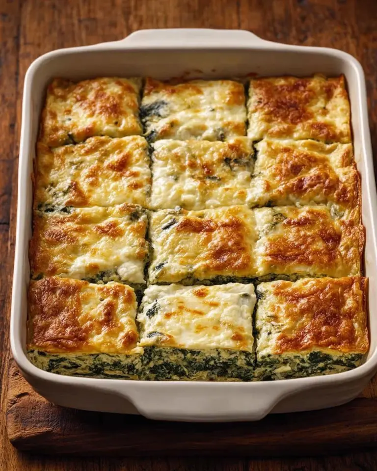 Delicious Chicken Spinach Artichoke Lasagna with creamy sauce and cheesy topping