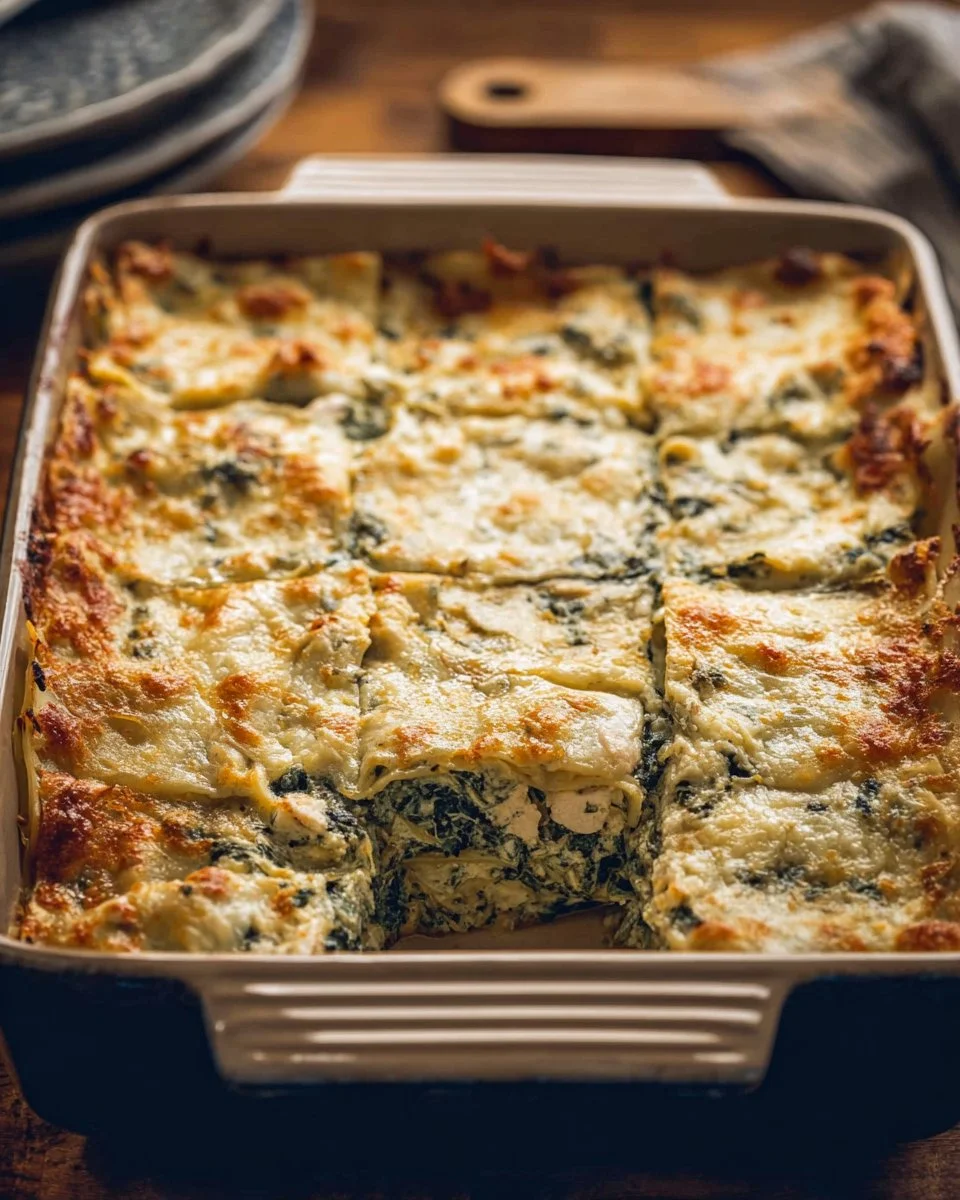 Chicken Spinach Artichoke Lasagna