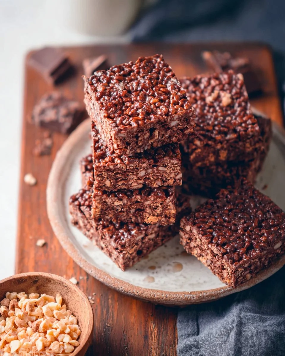 Chocolate Rice Crispy Squares without Marshmallows