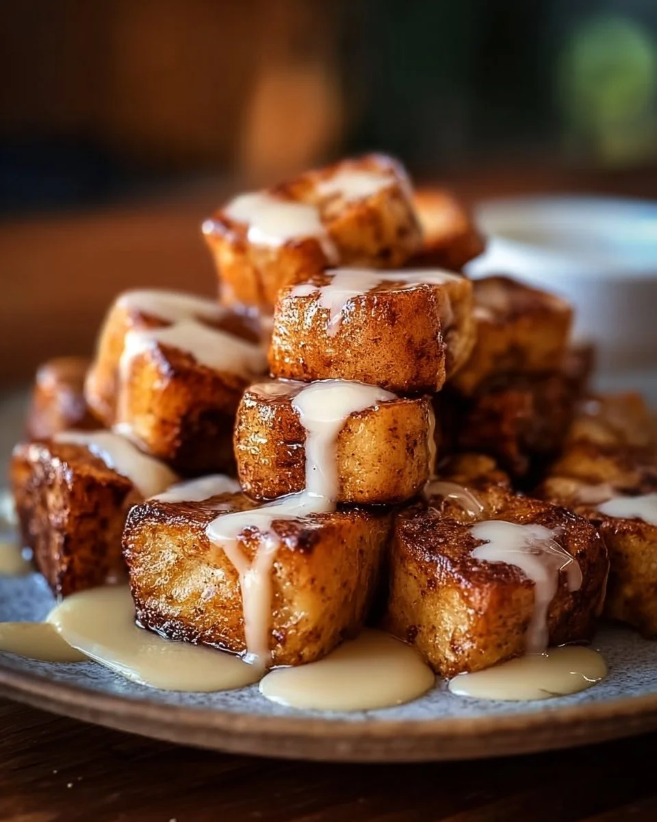 Cinnamon Roll French Toast Bites