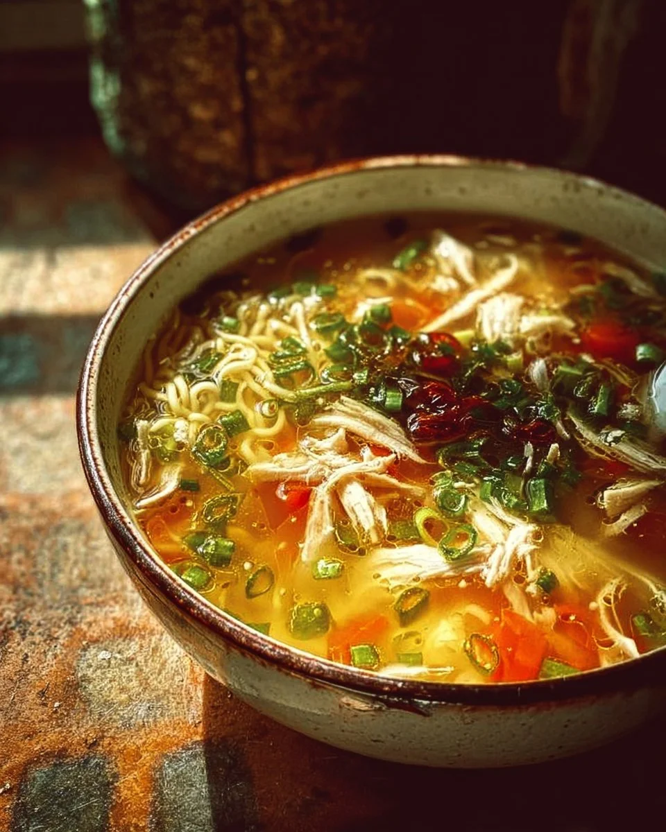 Classic Ginger Garlic Chicken Noodle Soup