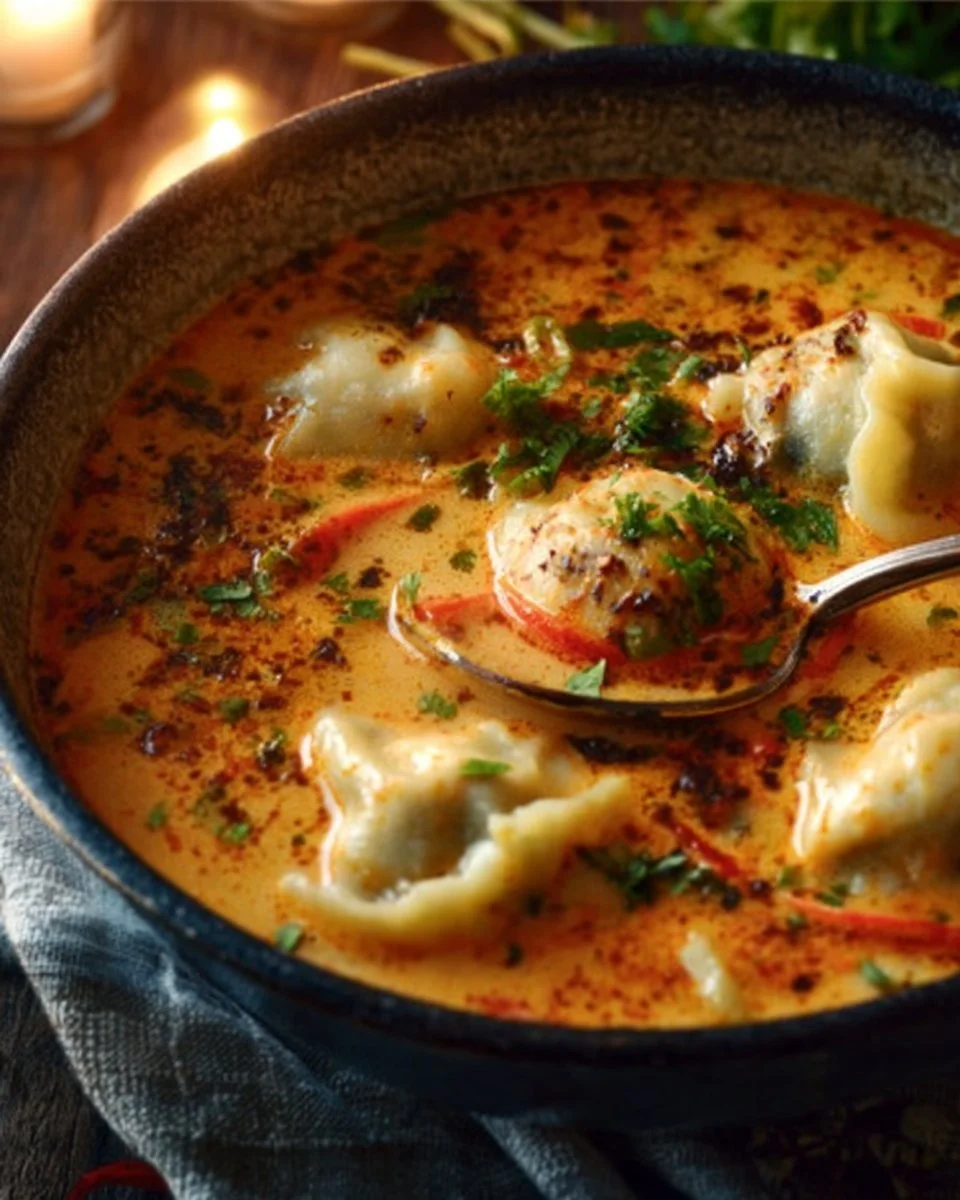Coconut Curry Soup with Dumplings