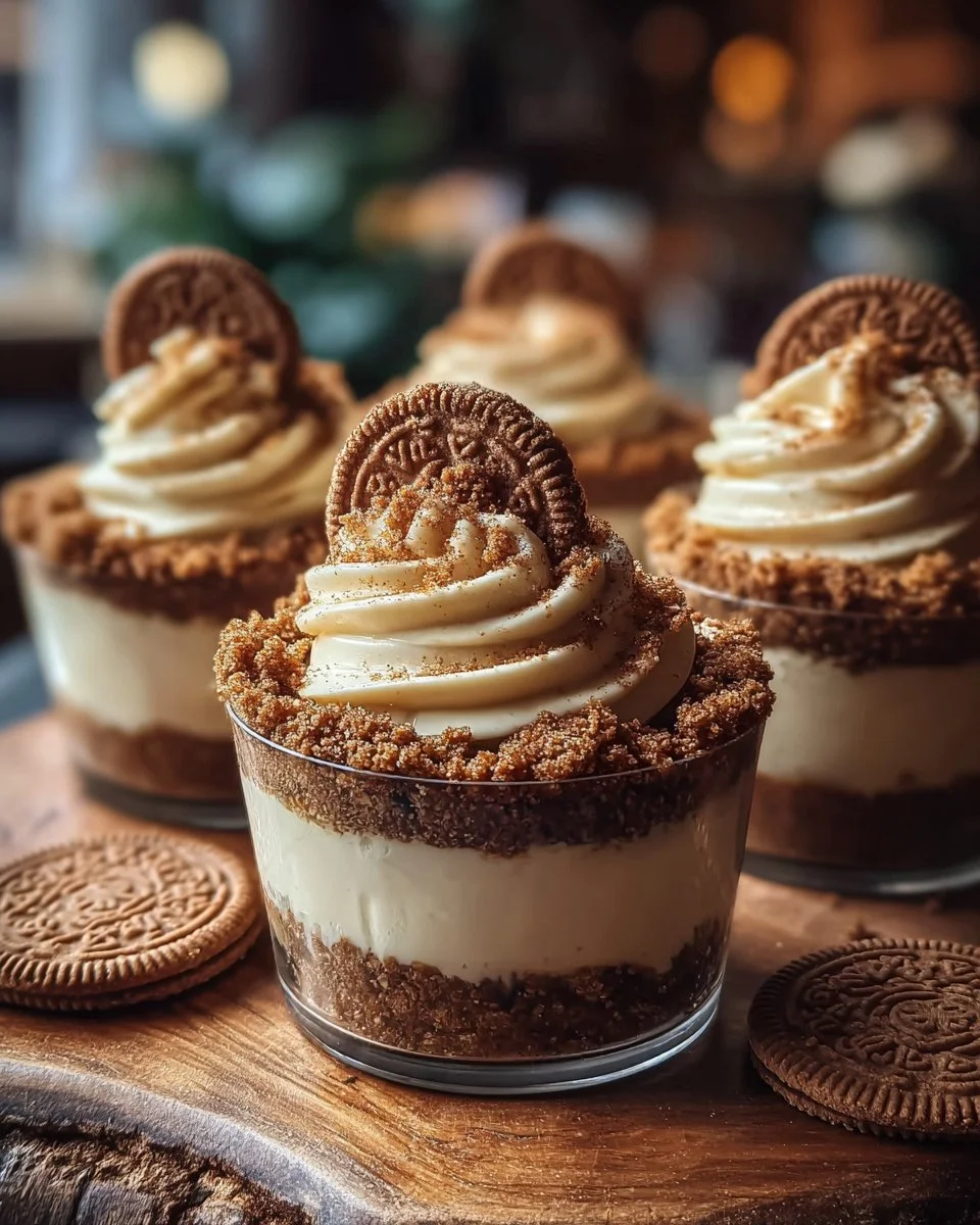 Cookie Butter Cheesecake Cups