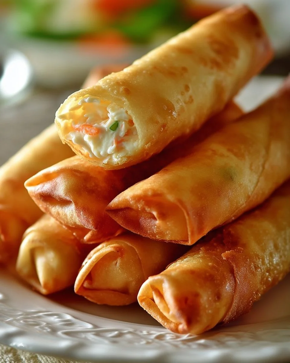 Crab Rangoon Egg Rolls